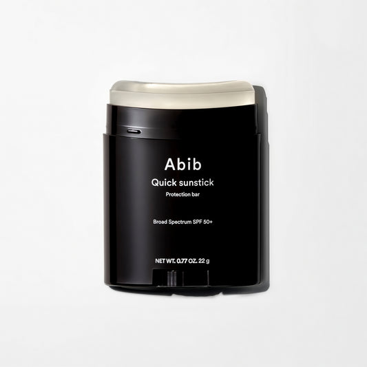 Abib Quick Sunstick Protection Bar SPF50+ Broad Spectrum, Glowy Sunscreen Stick for Dry & Sensitive Skin, No White Cast, With Centella & Aloe, Korean Sunscreen, 0.77 oz / 22 g