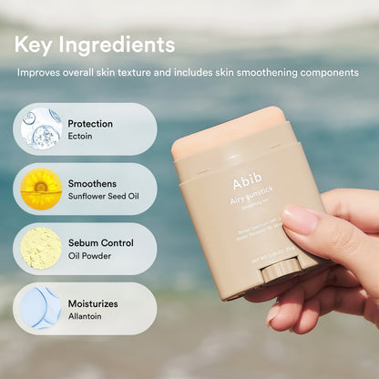 Abib Airy & Quick Sunstick DUO SPF50+ Broad Spectrum Semi-Matte & Quick Glowy Finish, No White Cast, Korean Sunscreen Stick for All Skin Types, 2 Count