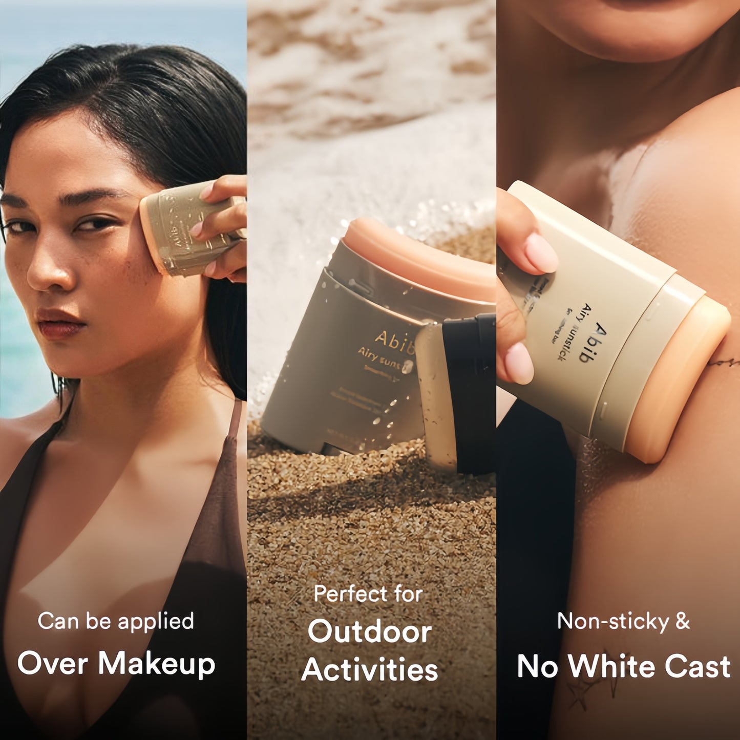 Abib Airy Sunstick Protection Bar SPF50+ Broad Spectrum, Semi-Matte Sunscreen Stick for Oily & Combination Skin, No White Cast, Water-Resistant, Korean Sunscreen, 0.81 oz / 23 g